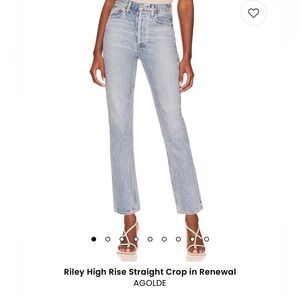 Agolde Riley high rise crop straight